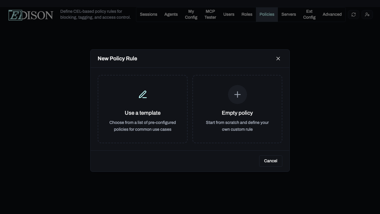 New rule creation options