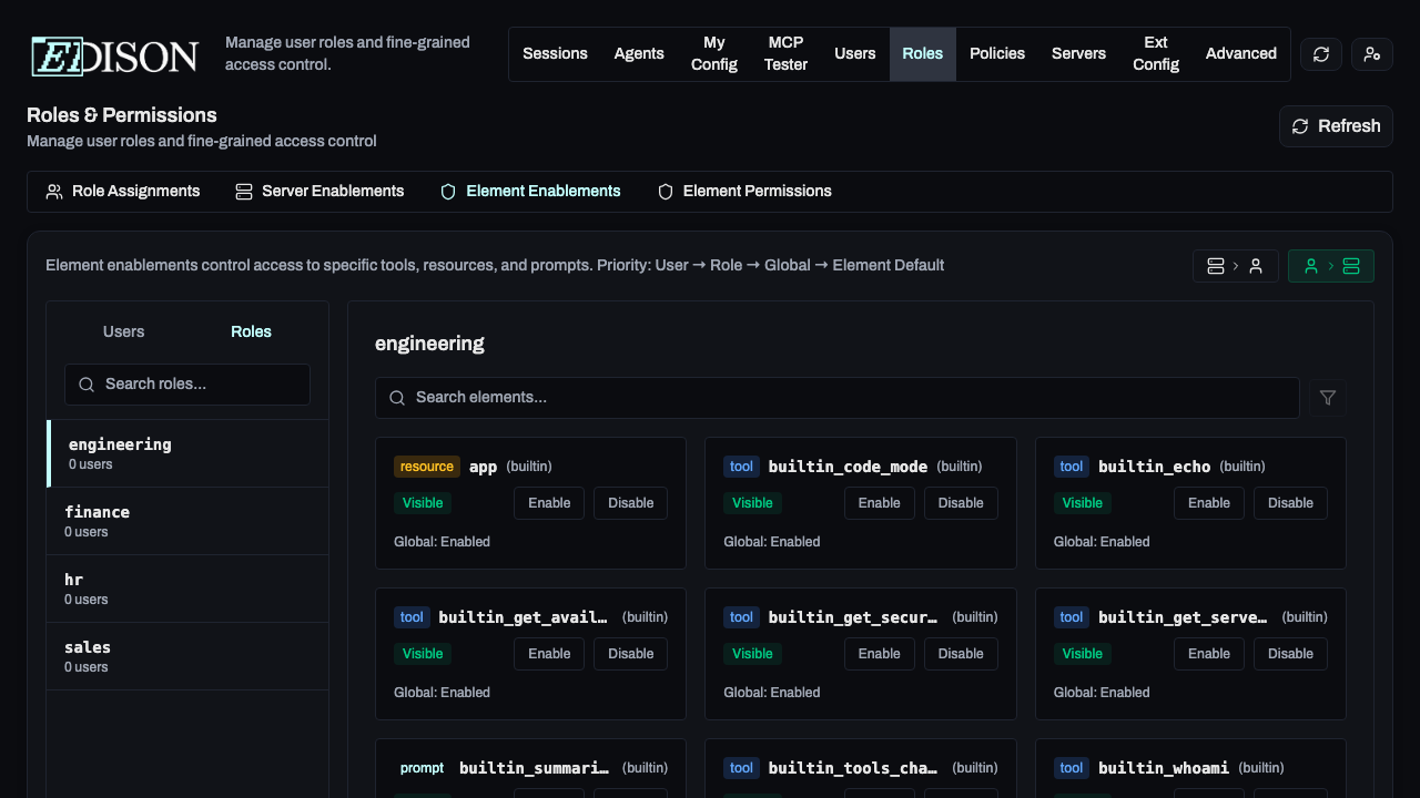 Element enablements role