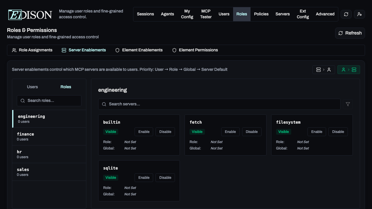 Server enablements role
