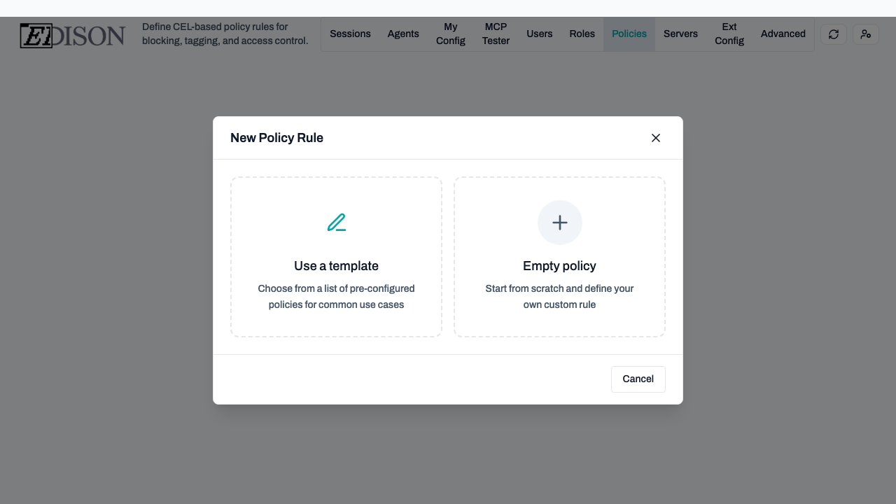 New rule creation options